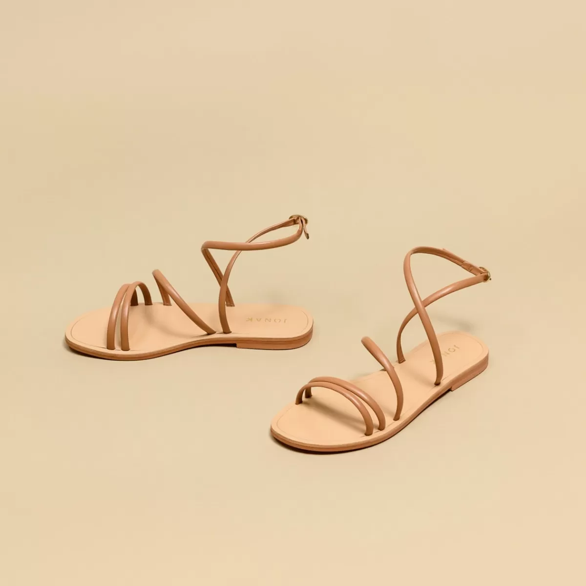 Flat Sandals With Straps^Jonak Shop