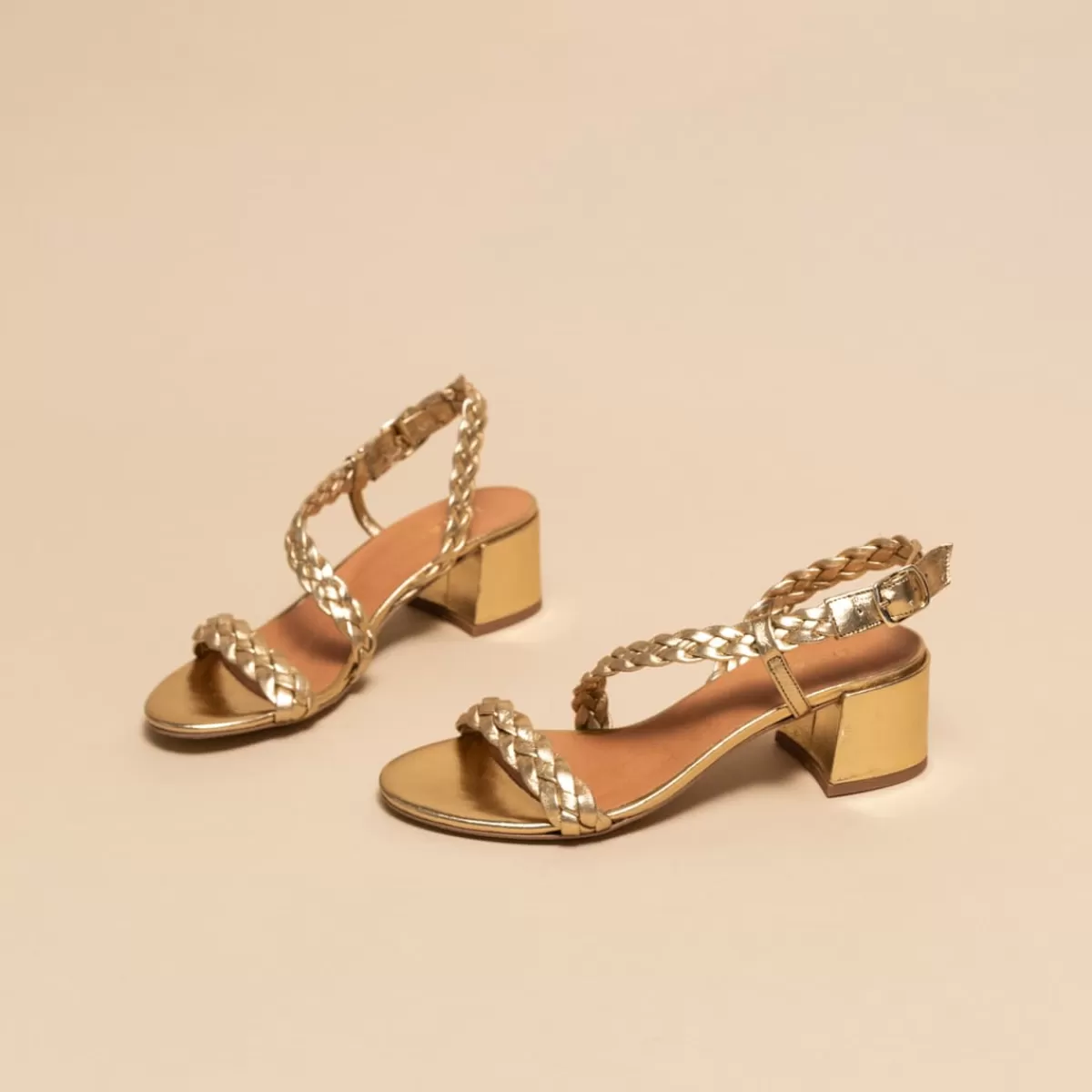 Heeled Sandals With Braided Straps^Jonak Best