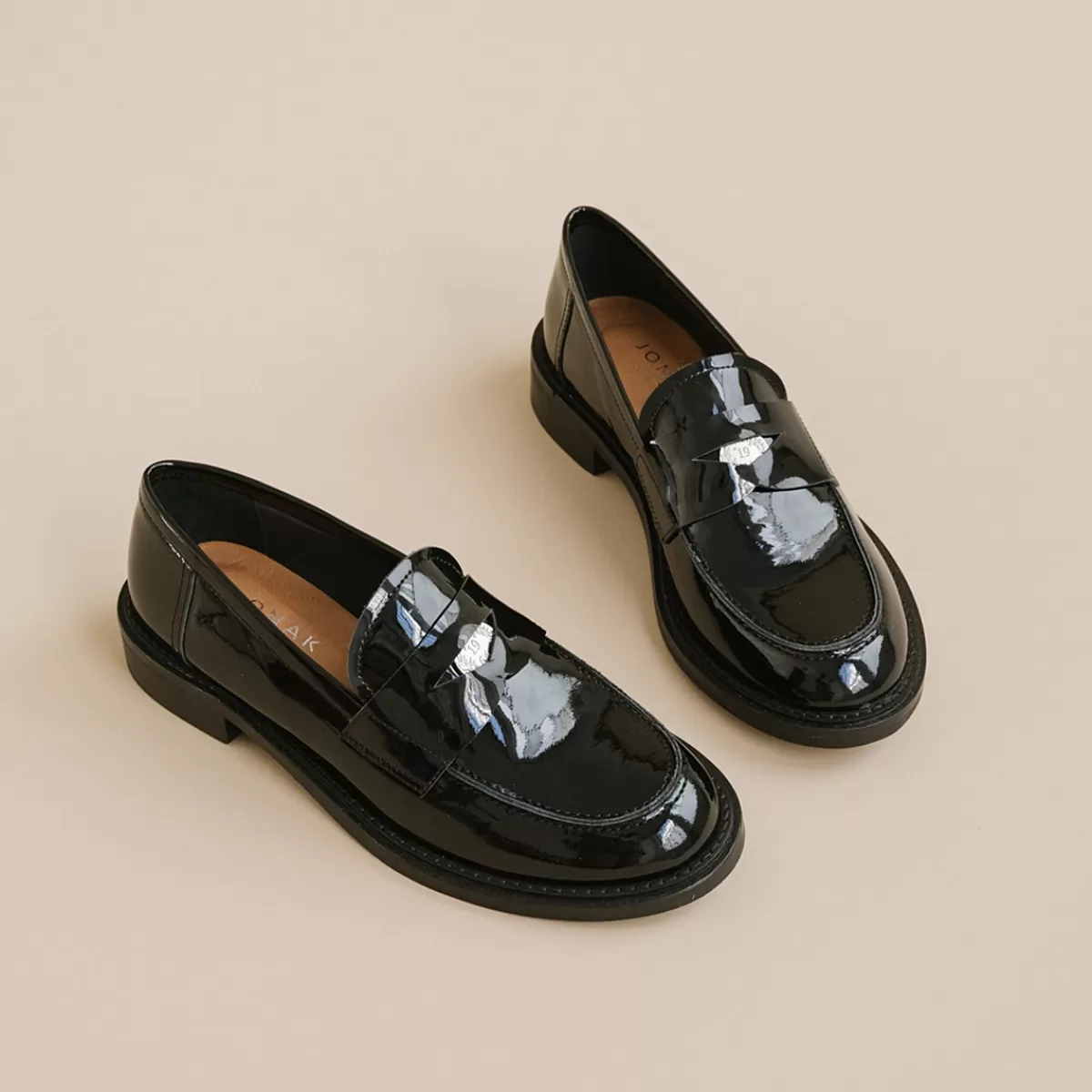 Loafers With Square Toe And Silver Details^jonak Store