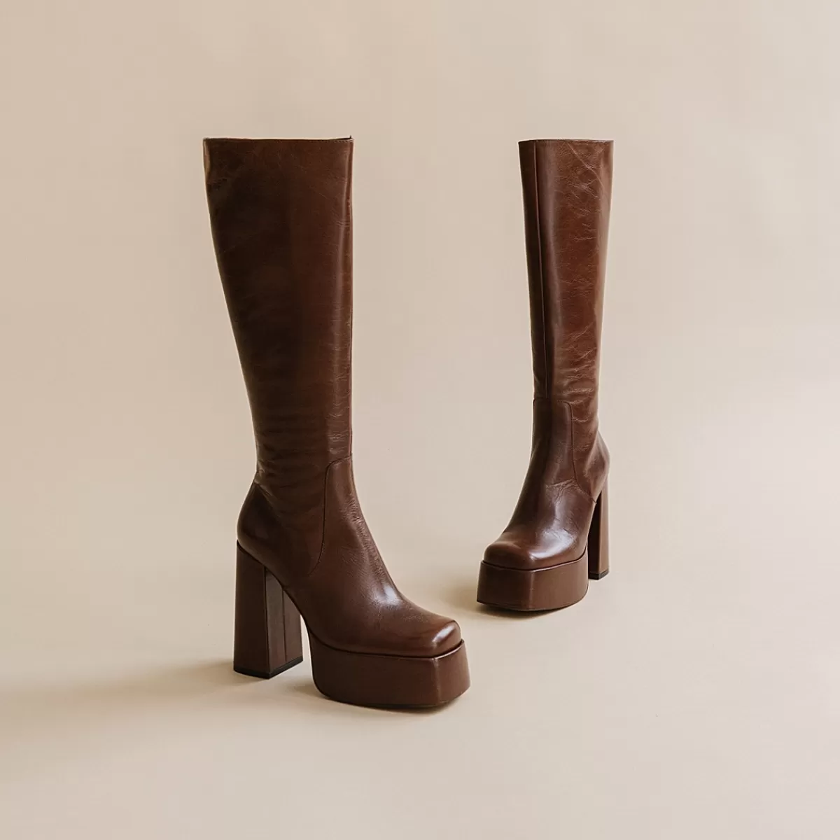 Platform Boots With Round Toes^Jonak Best Sale