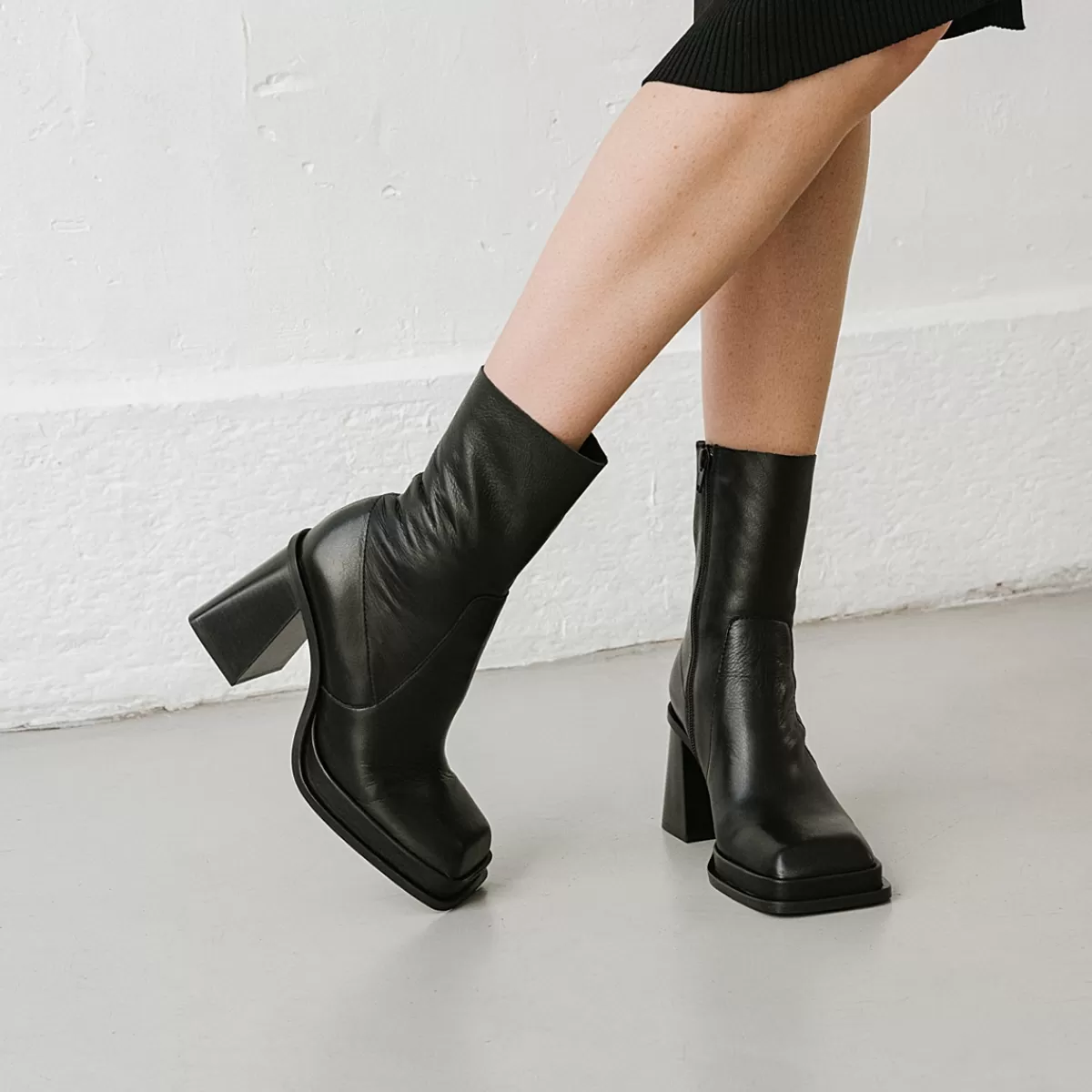 Platform Boots With Square Toe^Jonak Best Sale