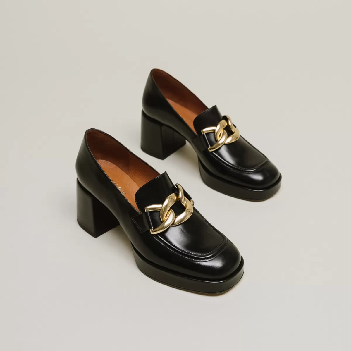 Platform Loafers With Gold Bits^jonak Store