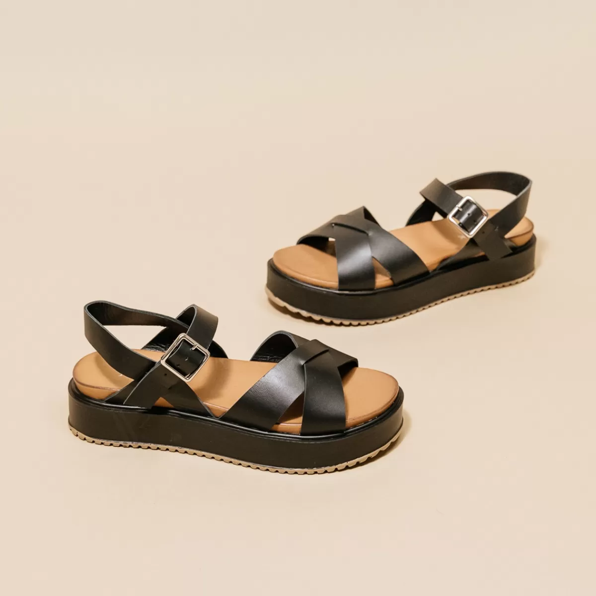 Platform Sandals With Intertwined Straps^jonak Best Sale