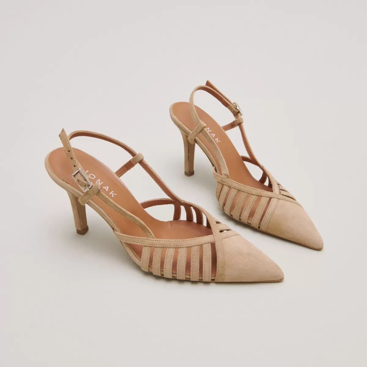 Pointed Toe Pumps With Openwork Details^Jonak New