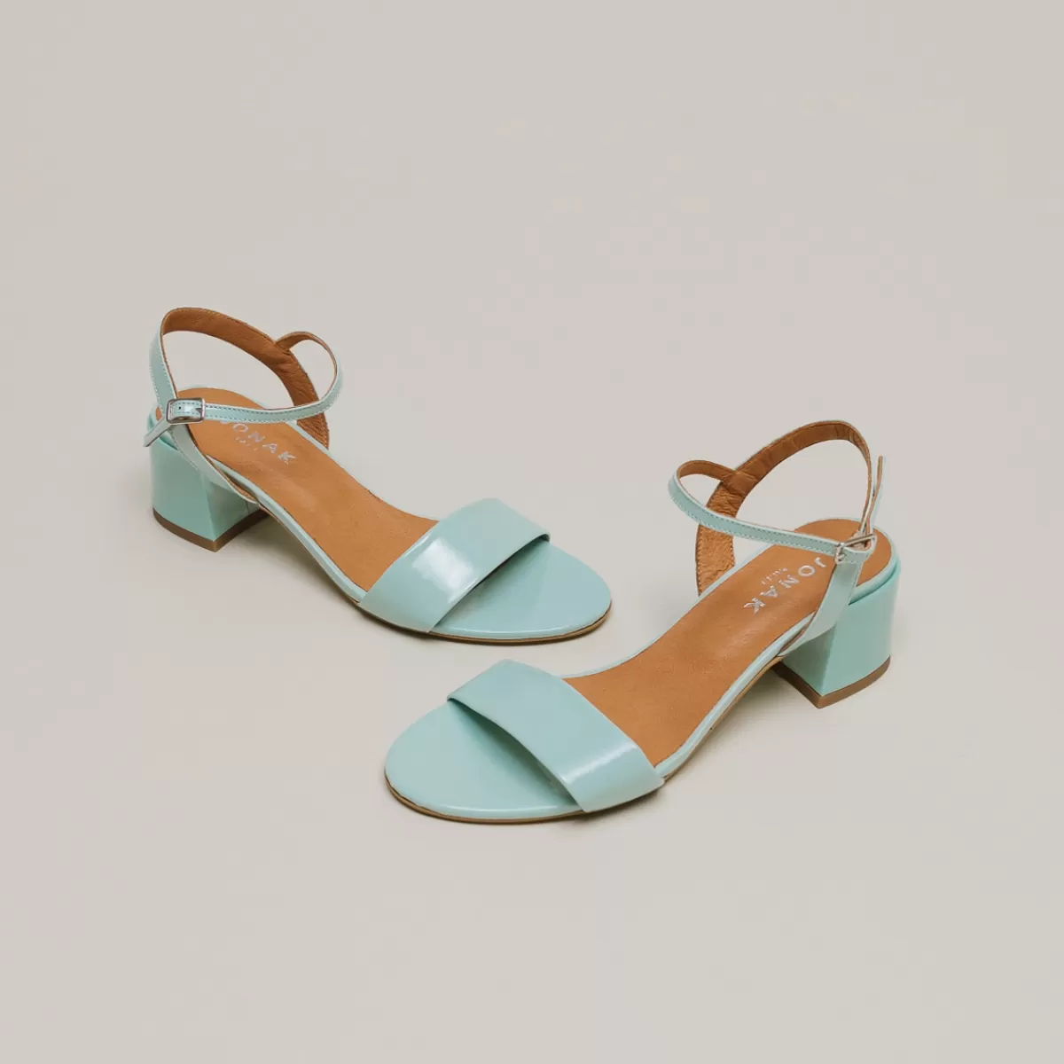 Sandals With Heels And Round Toes^Jonak Cheap