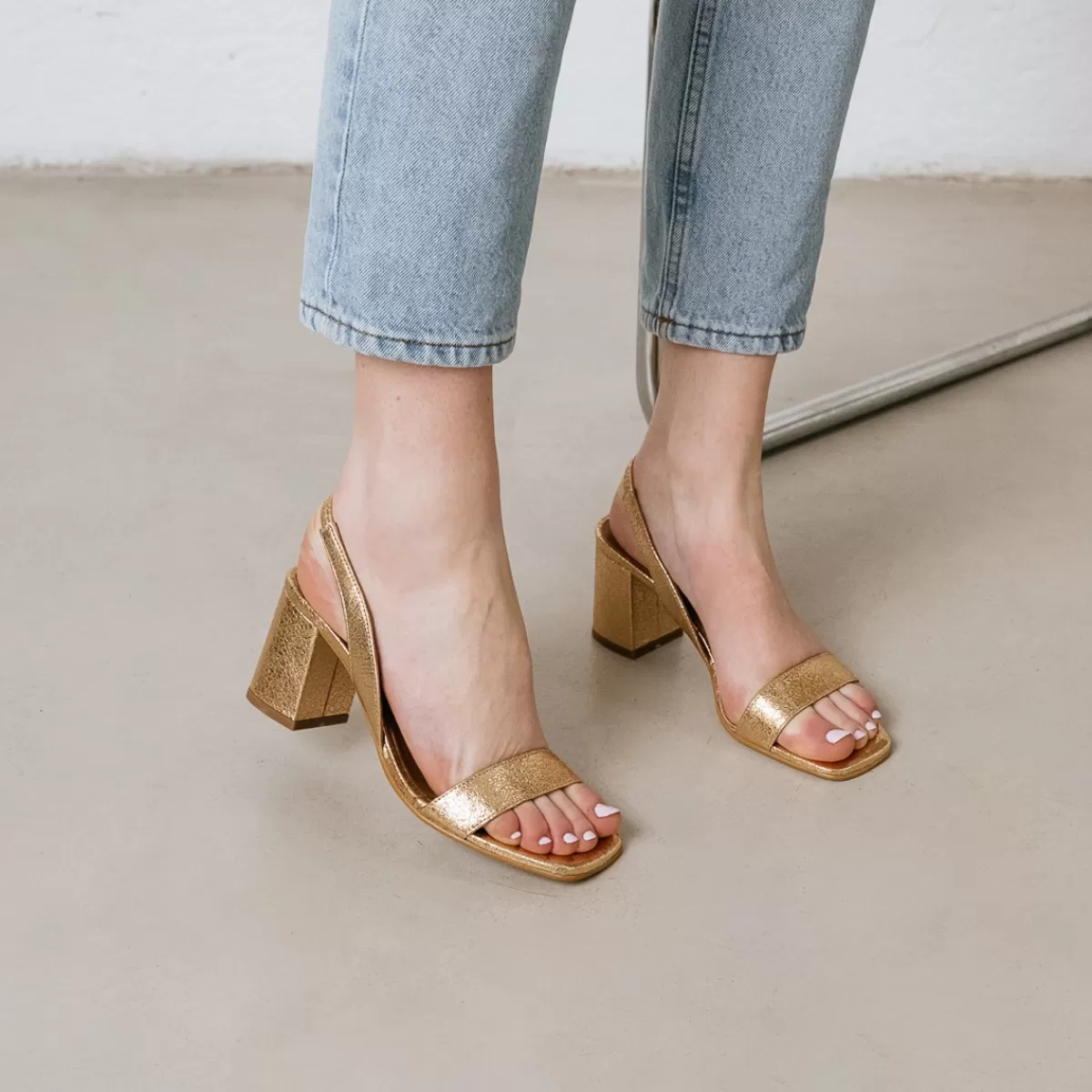 Sandals With Heels And Square Toes^jonak Outlet