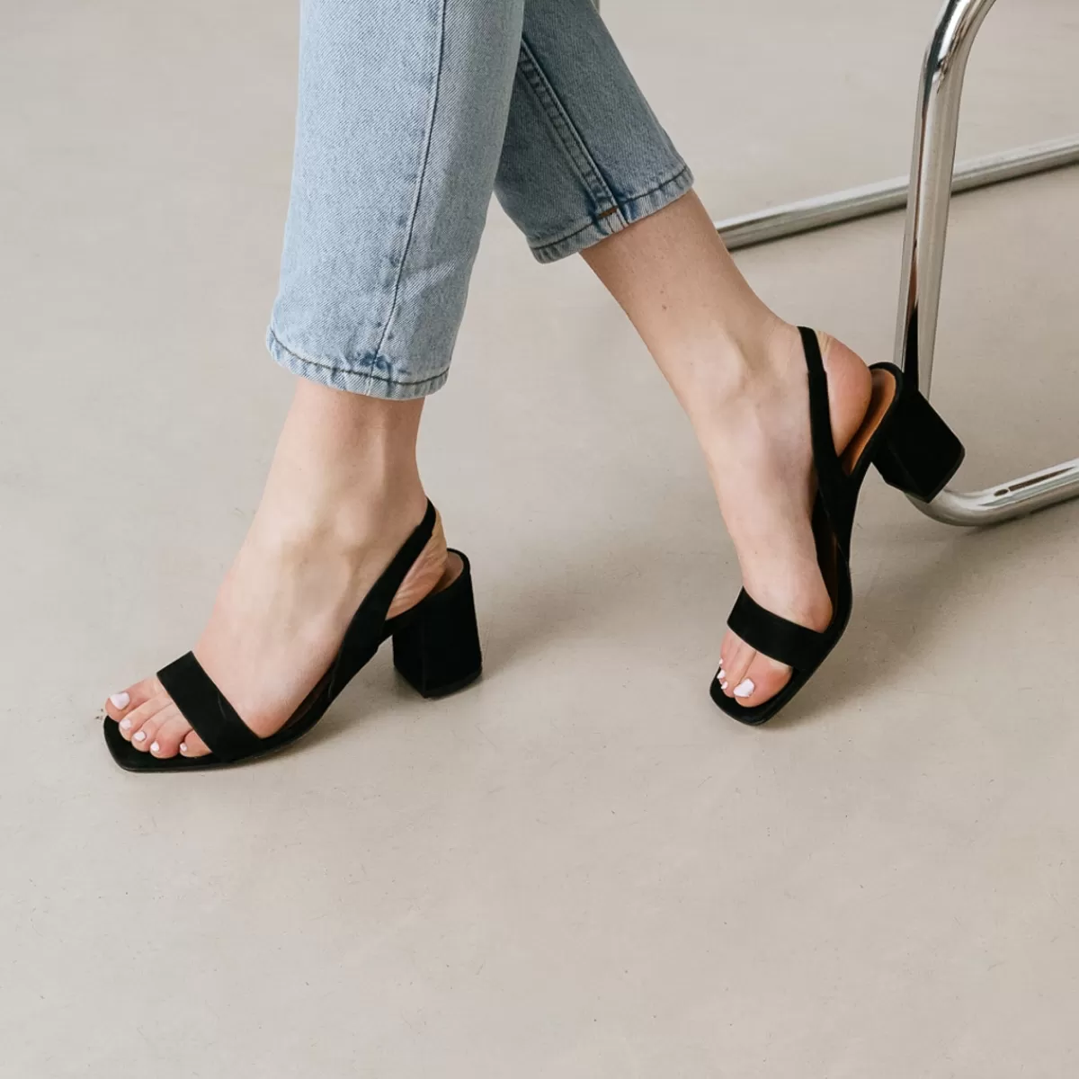 Sandals With Heels And Square Toes^jonak Clearance