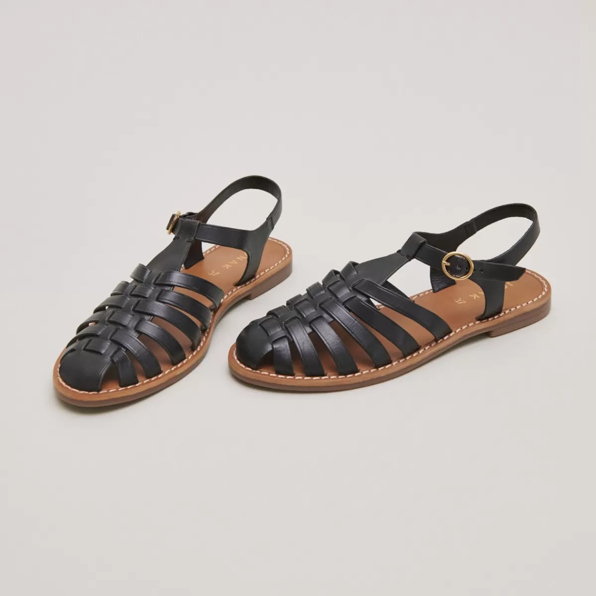Sandals With Open Straps And Closed Tip^Jonak New