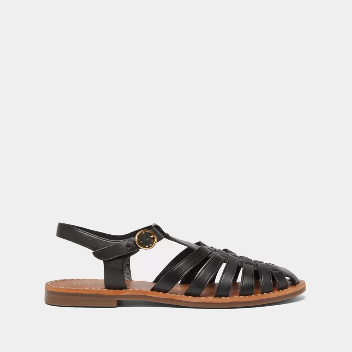 Sandals With Open Straps And Closed Tip^Jonak New