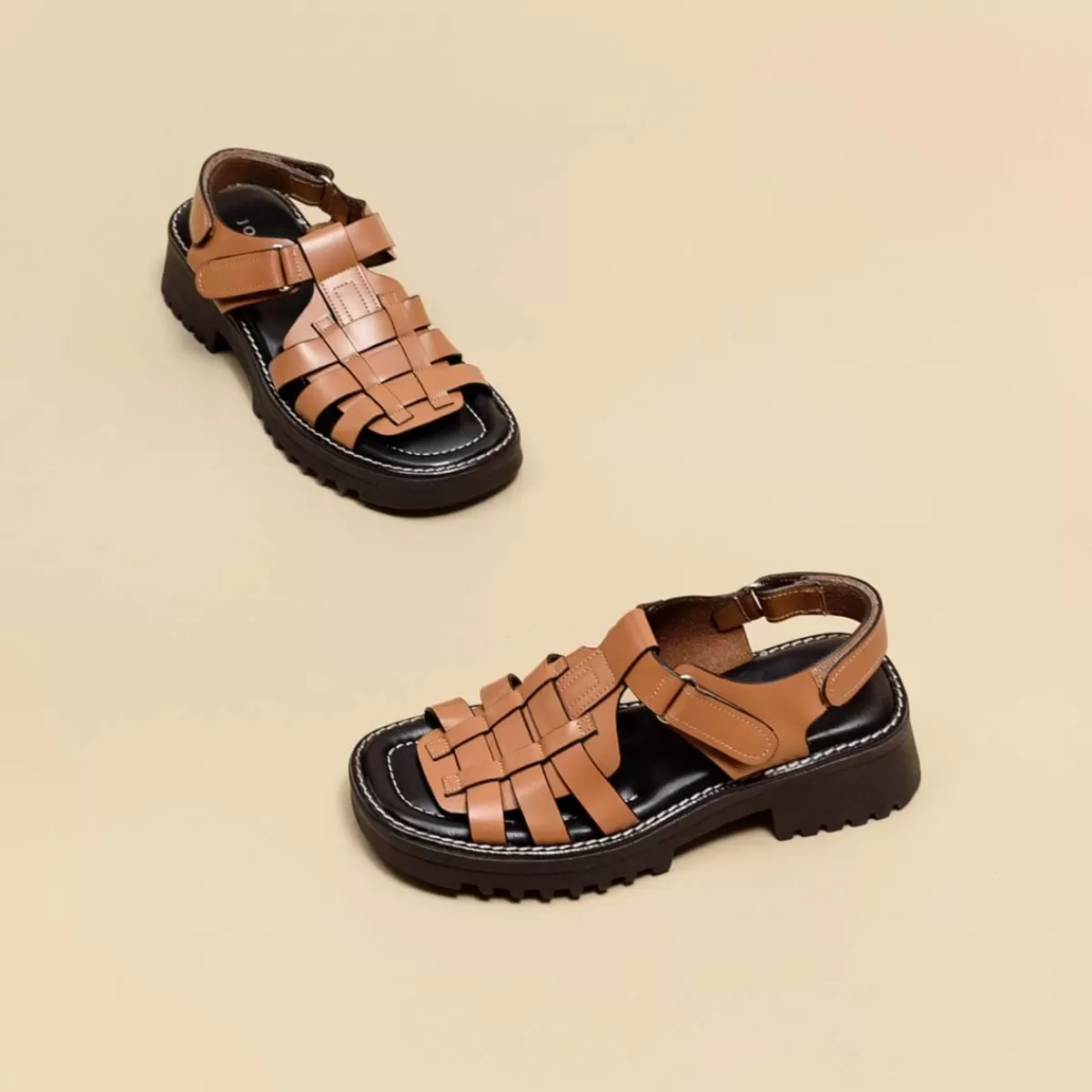 Sandals With Straps And Notched Soles^jonak Online