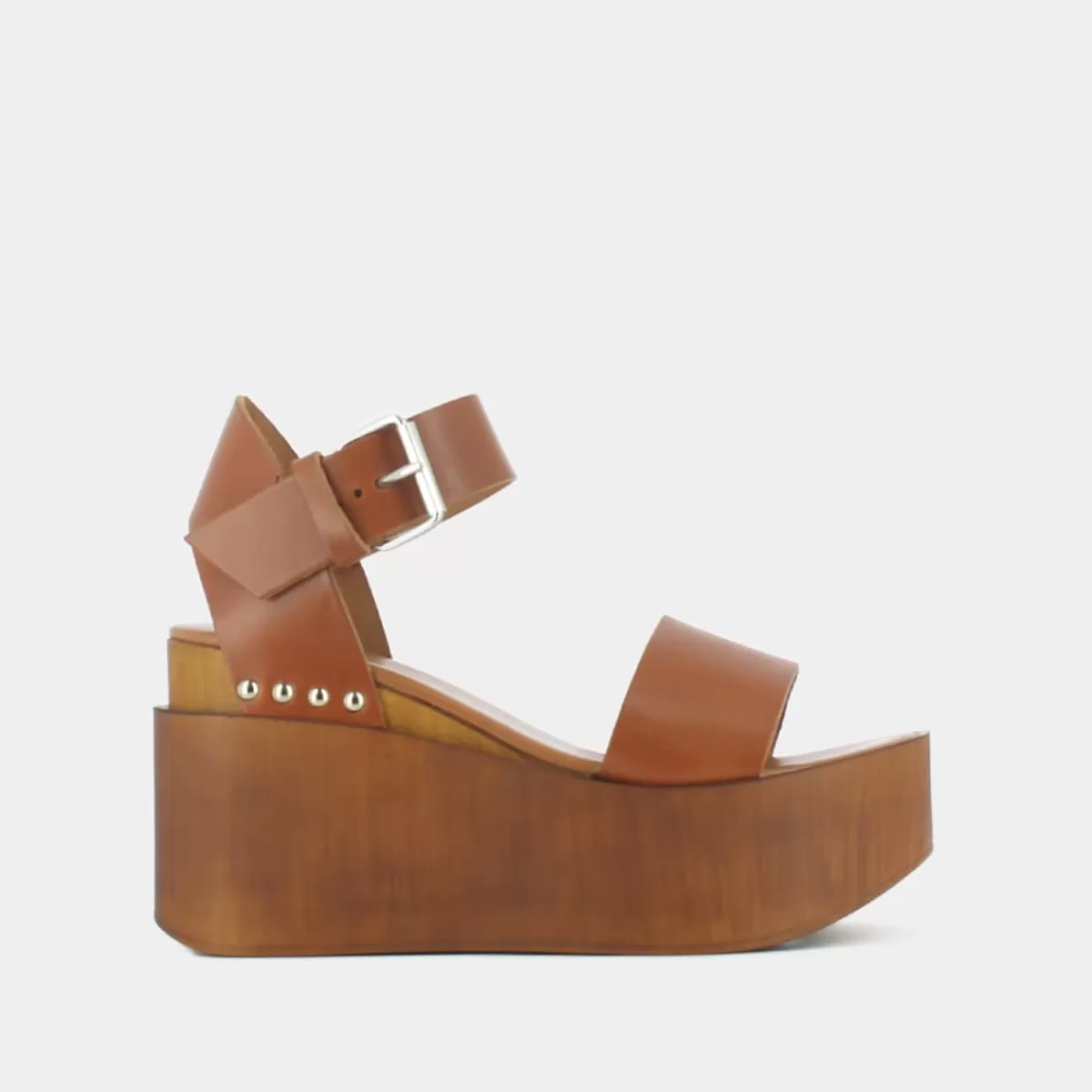 Sandals With Wedge Heels And Silver Details^Jonak Discount
