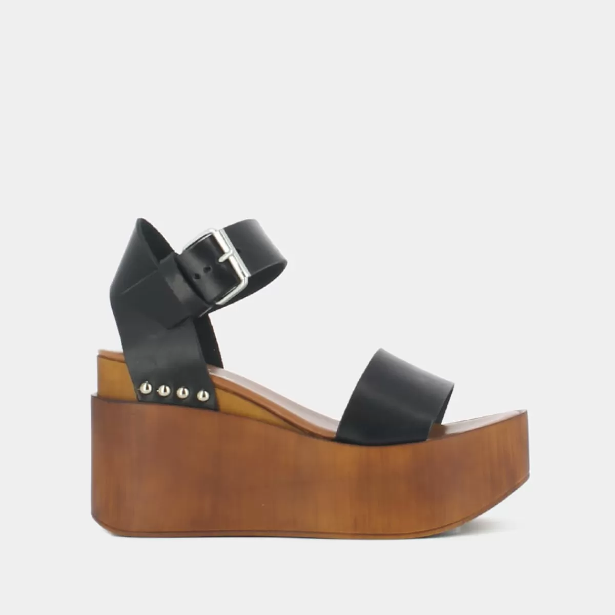 Sandals With Wedge Heels And Silver Details^jonak Discount