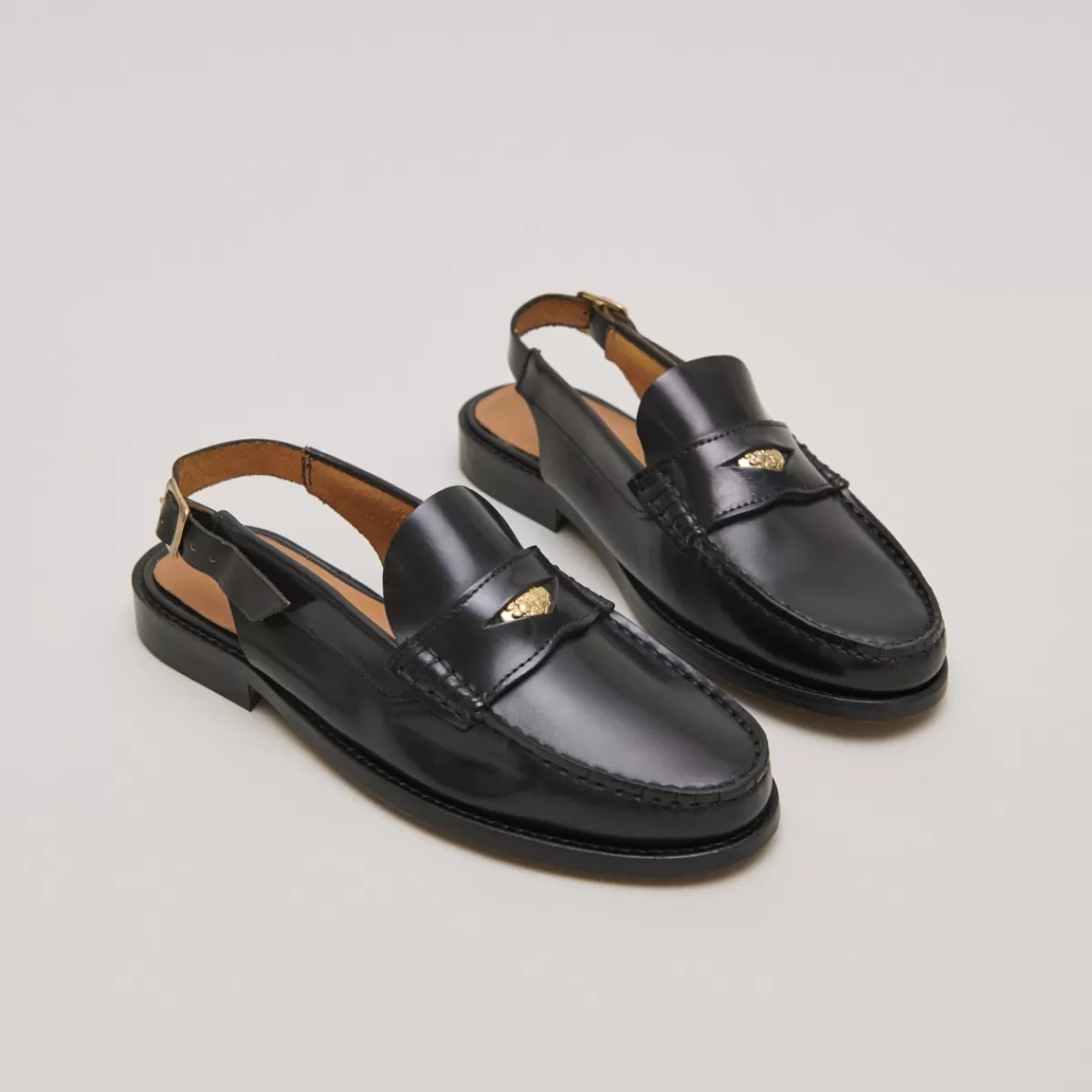 Slingback Loafers With Gold Details^jonak Outlet