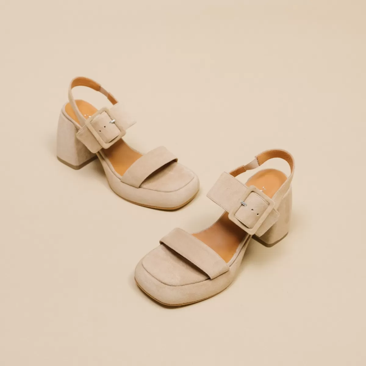Square Toe Sandals With Buckles^Jonak Sale